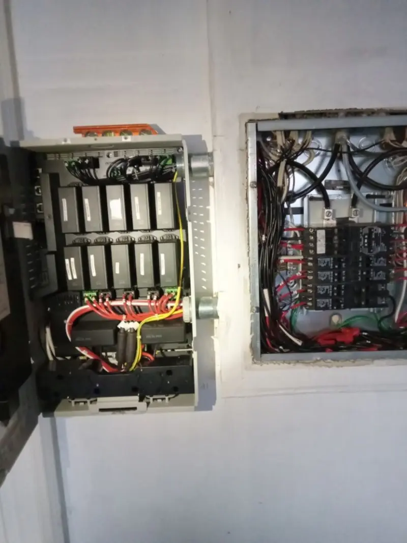 Electrical panel upgrade completed for Security Camera Wiring in Inwood